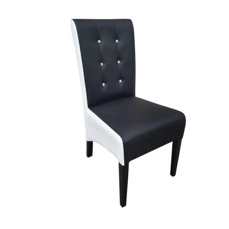 wygodne krzesło tapicerowane wyposażenie restauracji salon jadalnia drewniane